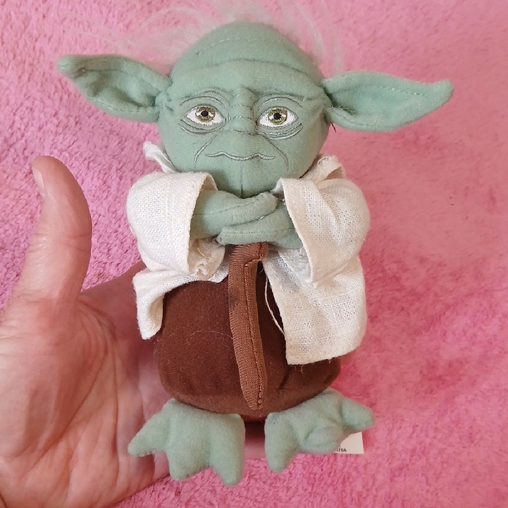 Star Wars Yoda Plush in Green with Cream Robe and Brown Outfit